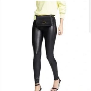 NWT Evereve x David Lerner High Waist Black Bergen Faux Leather Leggings